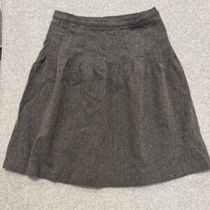 Vintage Mark Reed Exclusive Fashions Gray Wool Blend Pleated Drop‎ Waist Skirt L